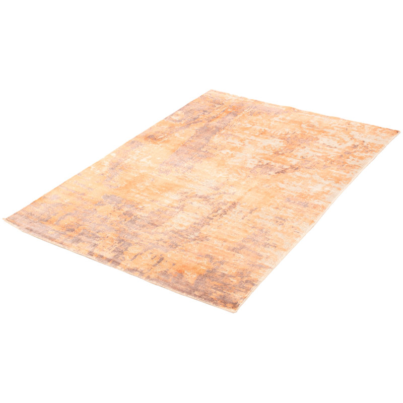 Tapis orange / beige tissé à la main Soroka