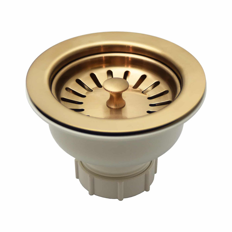 3.5'' Grid Kitchen Sink Drain, Champagne Bronze