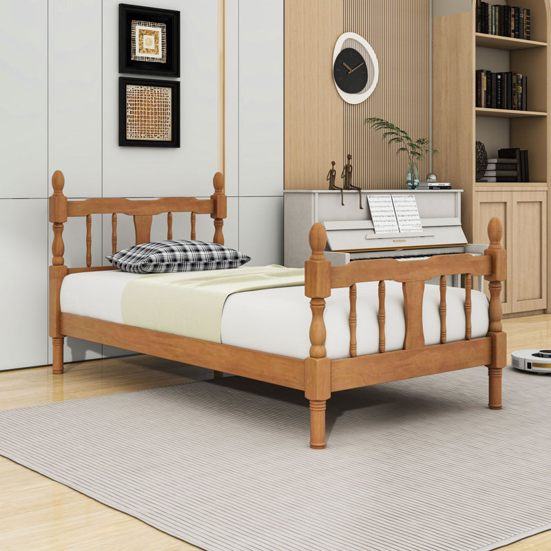 Bed, Twin, Noyer clair