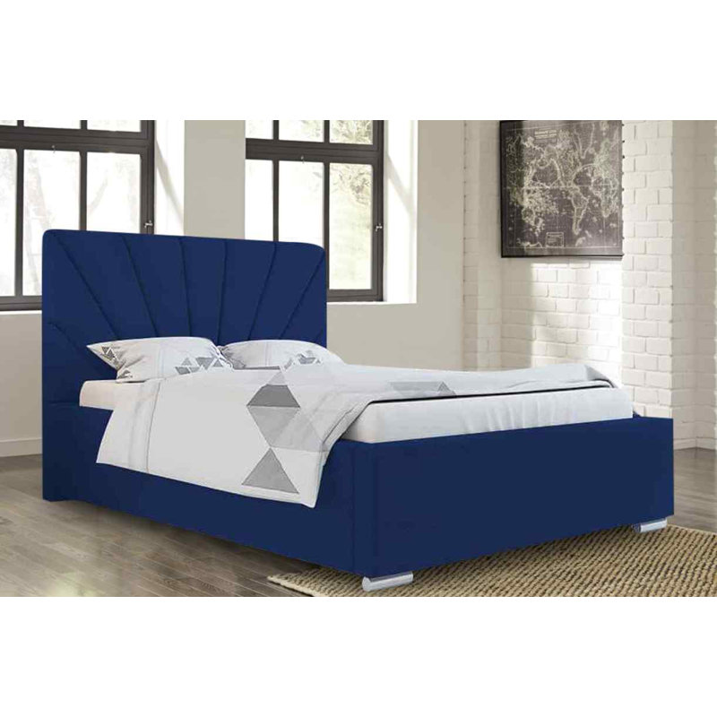 Upholstered Bed, Single (3'), Blue