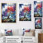 «Blue Red Oak Tree Oak Symphony II», reproduction d'art sur toile florale et botanique-91228427-91228429