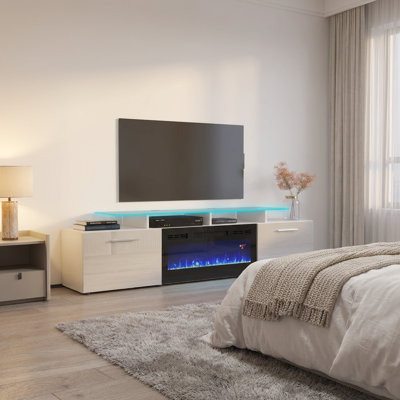 Meuble télé 75 po avec foyer électrique Aiyah