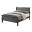 Grand lit gris pour chambre à coucher, conception en bois massif, pièce-1079894441-1079894438