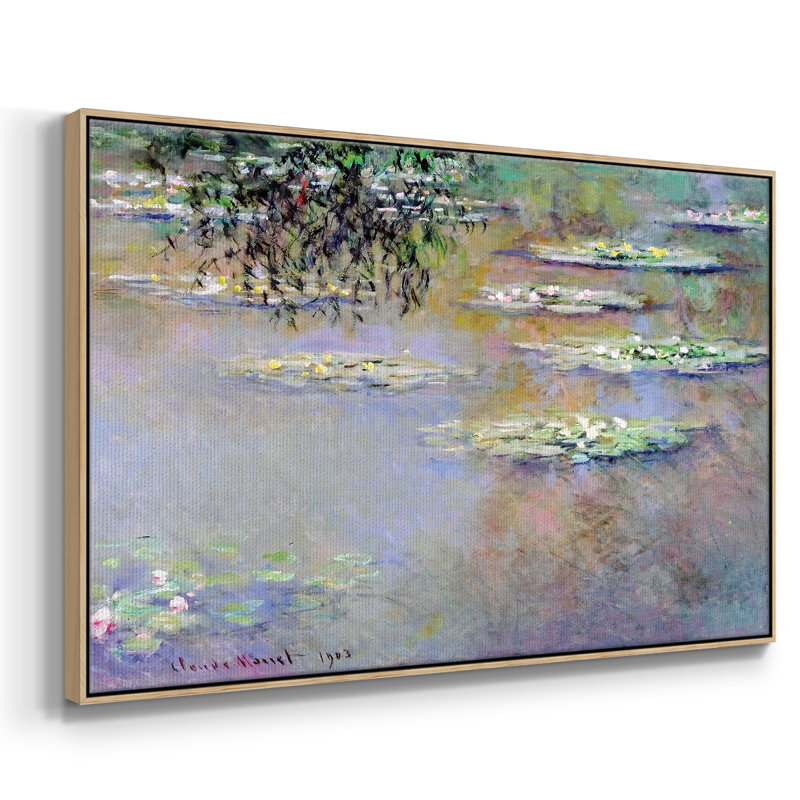 Nénuphars, 1903 01, reproduction sur toile, H 37 po x l 25 po x P 2 po, Brun