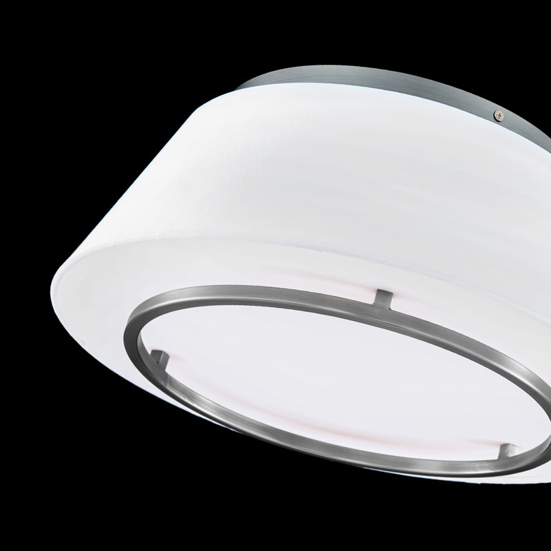 Plafonnier encastré à DEL 1 lumière Hailey, Nickel brossé