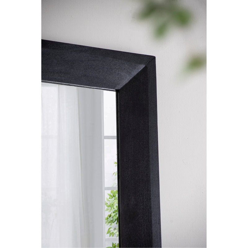 Miroir pleine grandeur 29,5 x 4,7 x 90,6 po, miroir de plancher noir