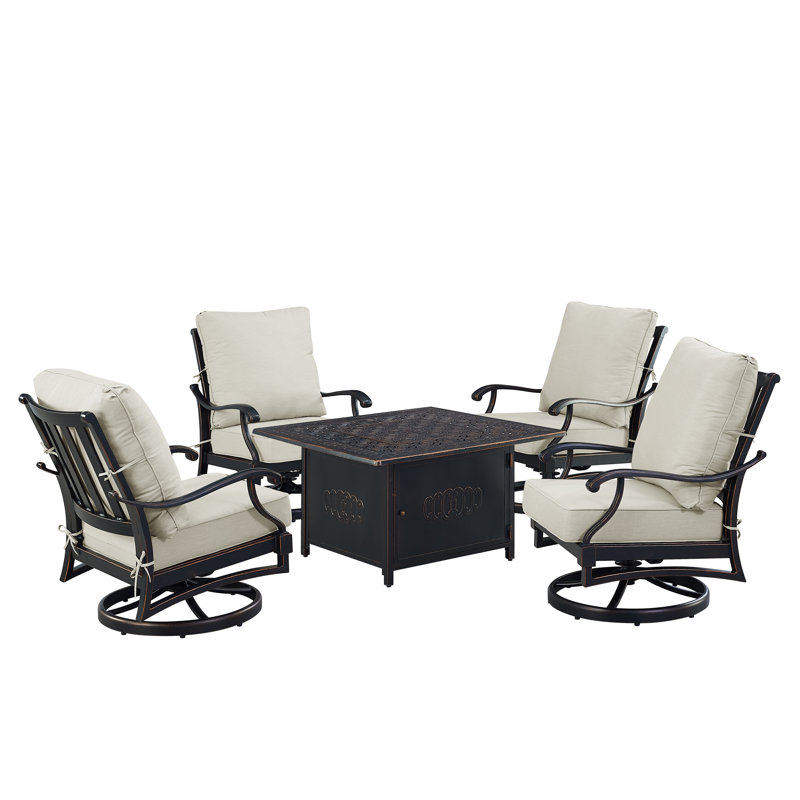 Paignton Outdoor 5 - Piece Conversation Set, Light Gray