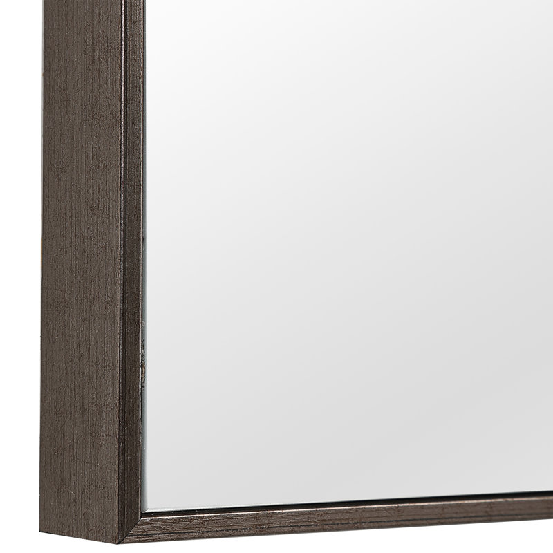 Foran Rectangle Wall Mirror, 31" H x 21" W, Gunmetal