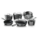 Granitestone Hammered 10 Piece Aluminum Nonstick Cookware Set with Stay Cool Handles