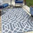 Geometric Blue Outdoor/Indoor Rug-1218197959