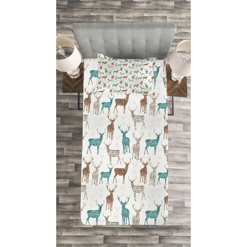 Rustic Polyester Coverlet, Twin Coverlet + 1 Sham