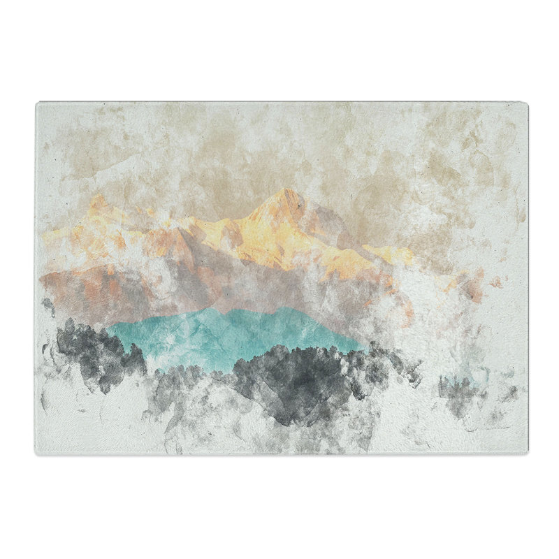 Tempered Glass Mountains in Pokhara Nepal Chopping Board, 28.5 cm x 39 cm