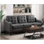 Canapé capitonné gris en microfibre capitonné 1pc