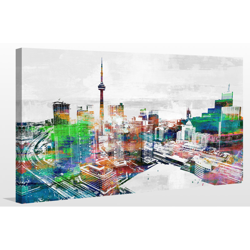 « studio’toronto city view 3'  », reproduction d’impression sur toile tendue, H 18 po x l 30 po