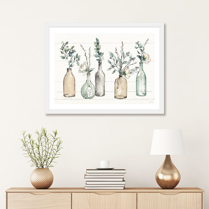 « modern campagne i » par anne tavoletti-impression, H 16 po x l 24 po x P 1 po, Papier avec cadre blanc