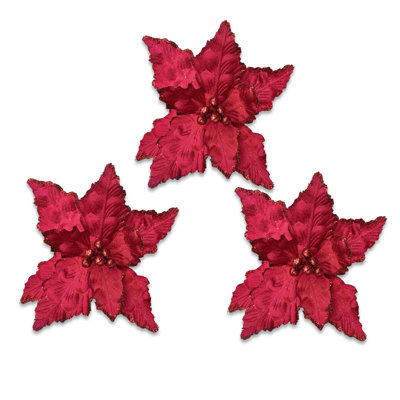 11" Poinsettia Pick