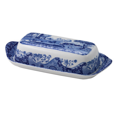 Spode Blue Italian Butter Dish