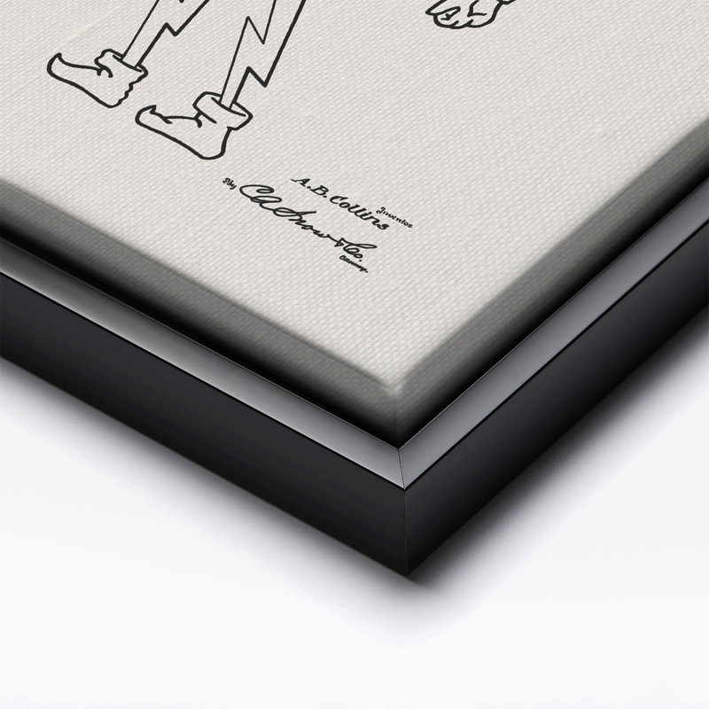 Reddy Kilowatt Blueprint, Black Framed, Canvas, 24"H x 32"W
