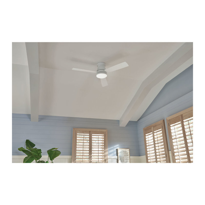 Montego 52'' Ceiling Fan with LED Lights, Matte White