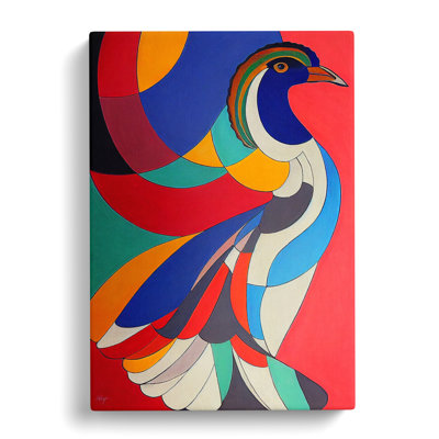 Peacock Abstract No.1 - Wrapped Canvas