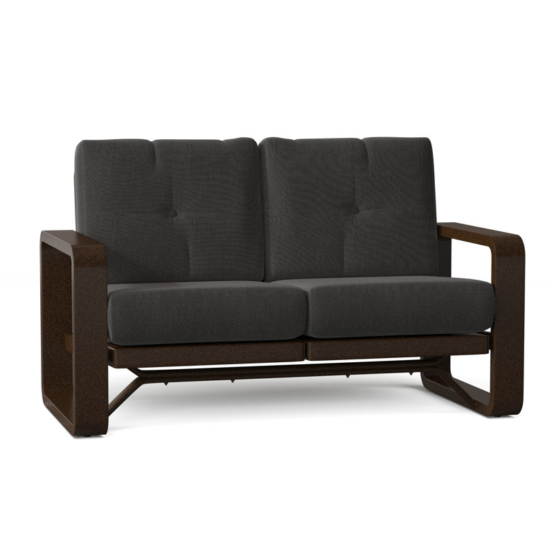 Vale Outdoor 2 - Seat Loveseat, Canvas Bird's Eye Sunbrella® Canvas, Chestnut Brown