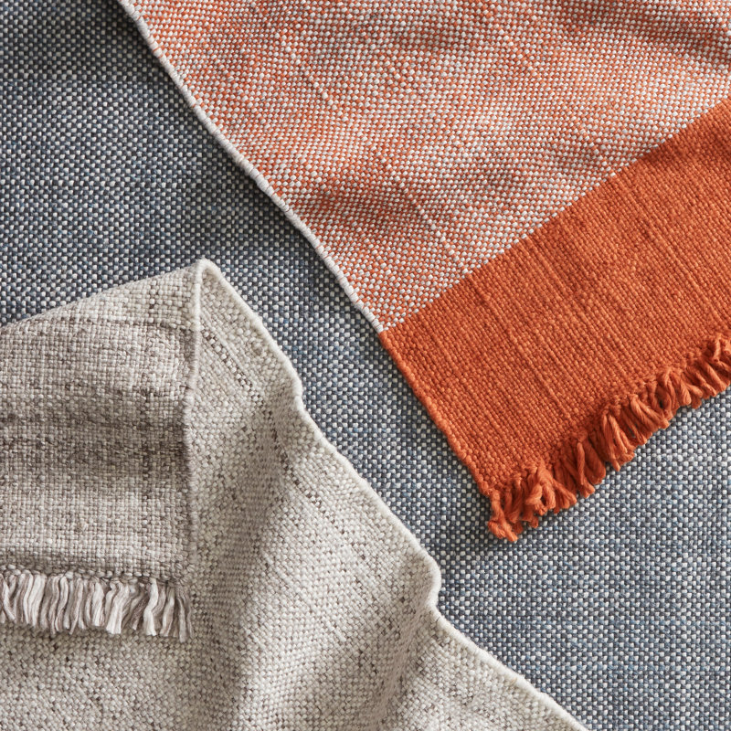 Headwind Striped Area Rug in Copper, Rectangle 8' x 10'