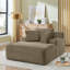 Méridienne simple, paresseuse, sans assemblage, fabriquée en tissu de velours-1174039765
