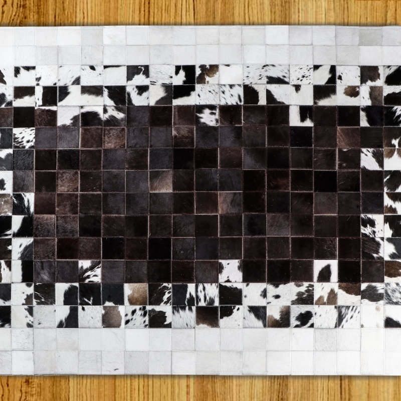 Tapis rectangulaire en peau de vache Bolme One-of-a-Kind, Rectangle 4 pi x 6 pi