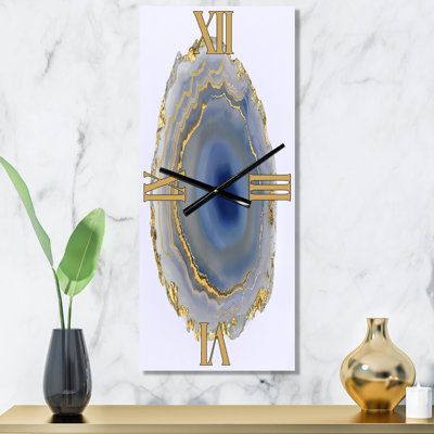 Horloge murale Golden Water Agate