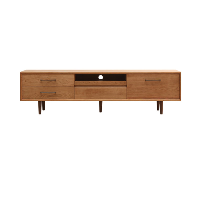 Meuble télé en bois de cerisier, 70.86"
