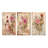 Victorian Lady Roses Wall Art, 3-Piece Print Set - Victorian Lady Pink Roses Rustic Vintage-1764636922-1764636921
