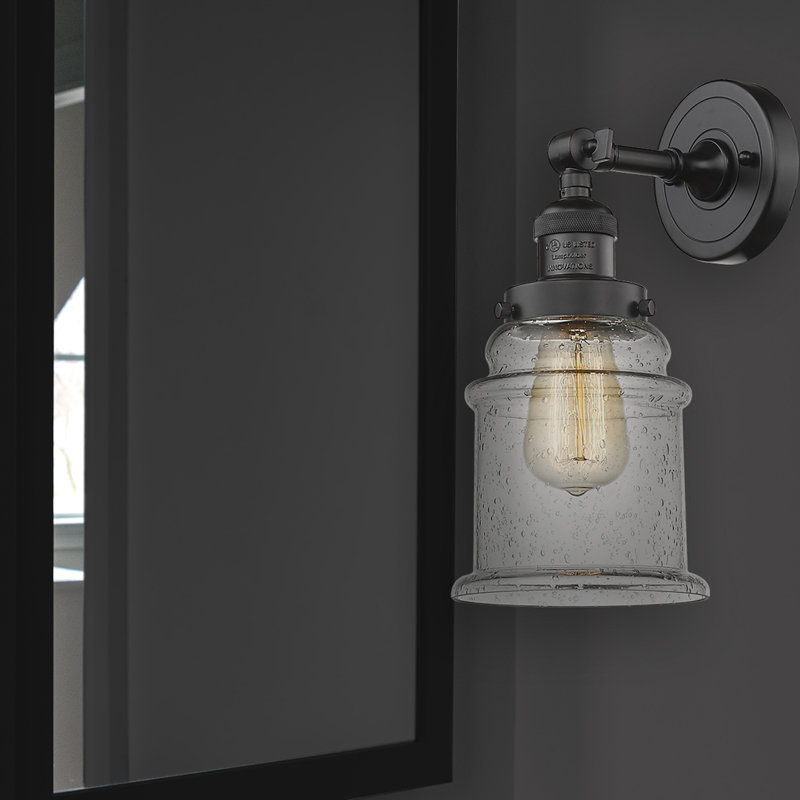 Galaviz Dimmable Bath Sconce, Seedy, 6 Watt Vinage LED Bulb, Oil Rubbed Bronze