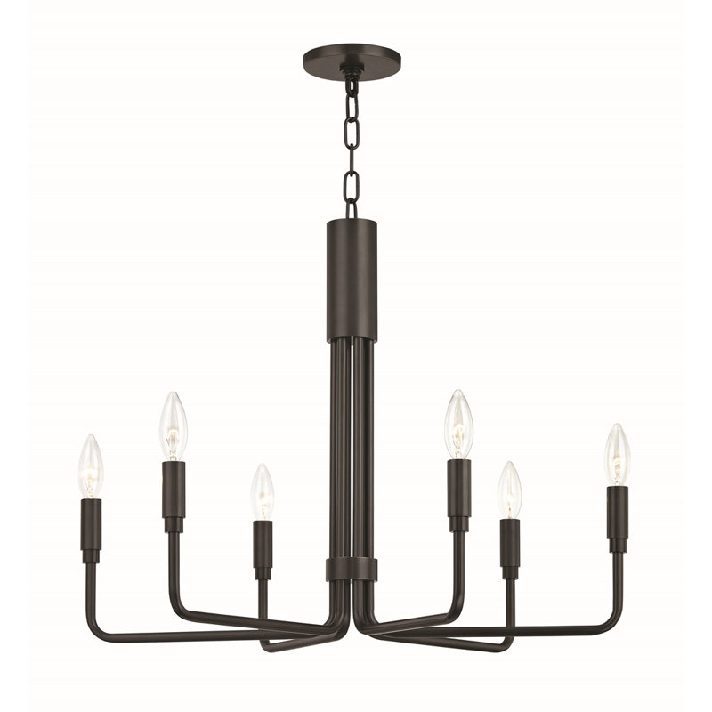 Brigitte 6 - Light Classic / Traditional Chandelier, Old Bronze