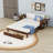 Wood Daybed with Desk and Storage Drawers and Shelves-1046671659-1046671657