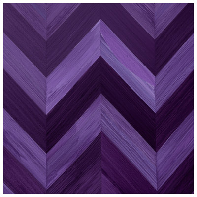 Tapisserie murale mauve à motif de chevrons - Décoration murale à chevrons