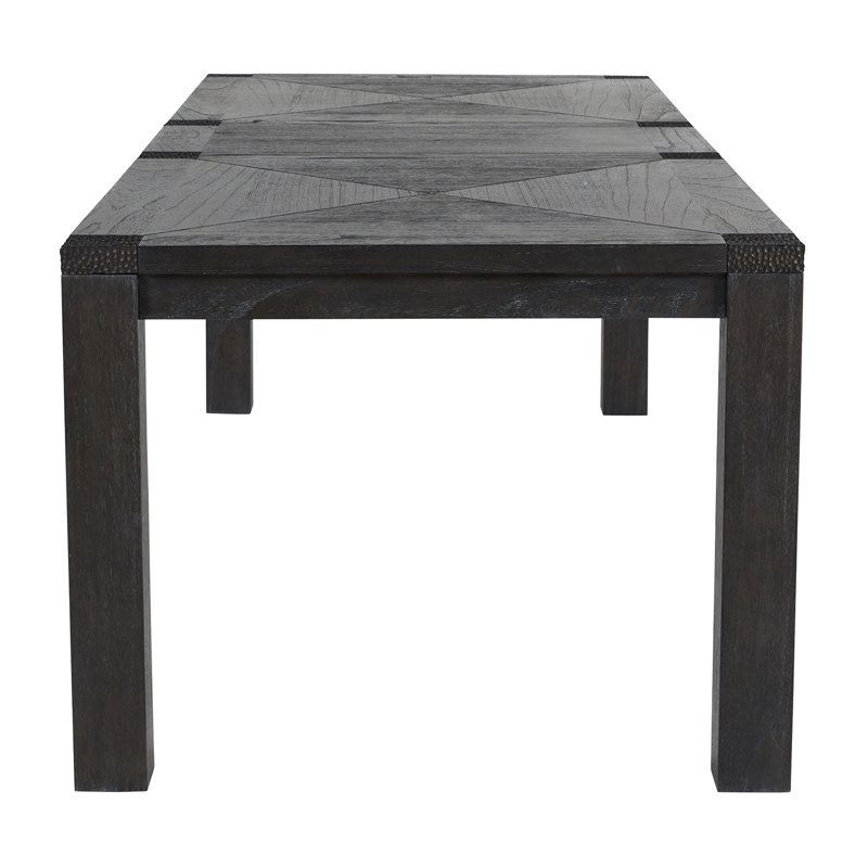 Beckett Dark Gray Cerused Extendable Rectangular Dining Table
