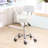 Backed Adjustable Height Ergonomic Lab Stool with Wheels-2041668314