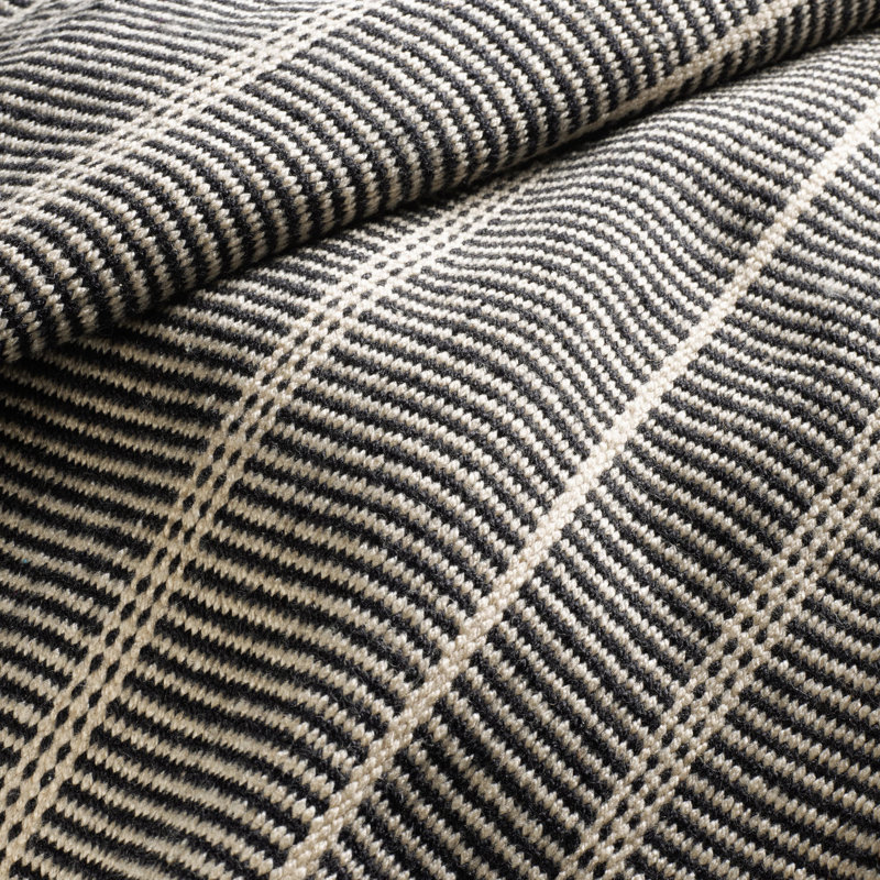 Samson Black Handwoven Indoor/Outdoor Rug, Rectangle 2' x 3'
