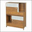 Ensemble de meubles modernes 2 en 1 pour chat 2 en 1, table d'appoint pour litière pour chat, maisonnette avec rangement pour 2 petits chats - Brun-1770398390