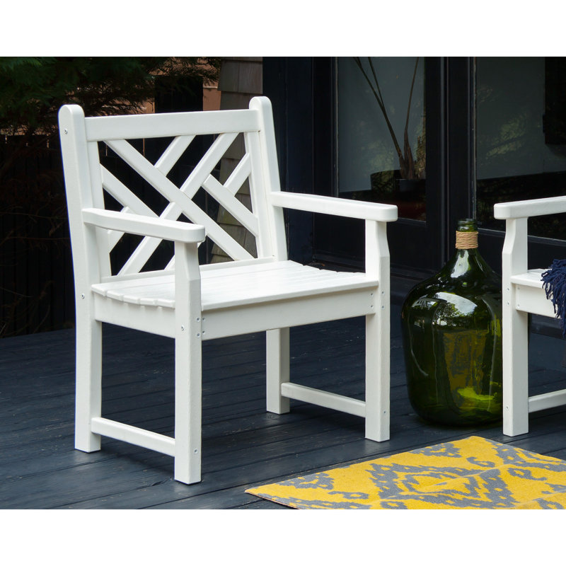 Chaise de jardin POLYWOOD Chippendale, Blanc