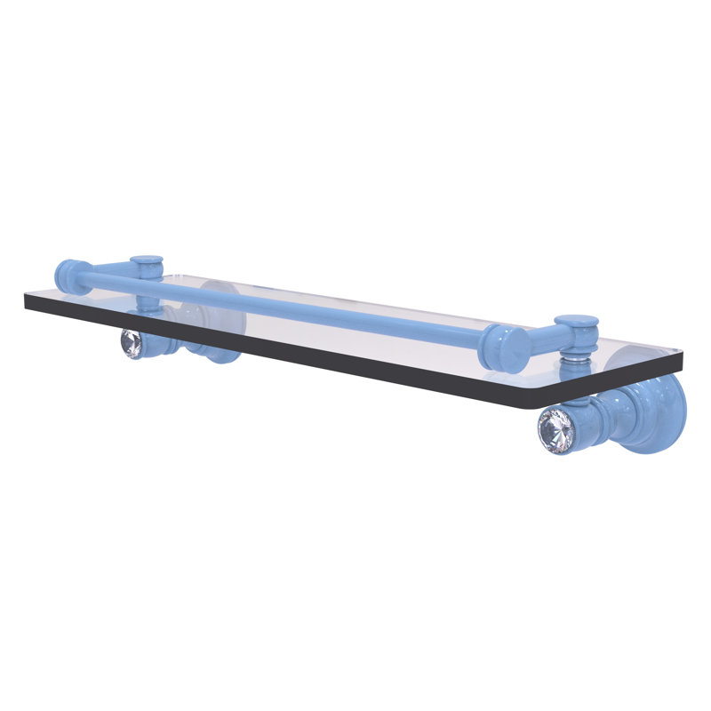 Tablette flottante Carolina, H 3,3 po x l 16 po x P 5,54 po, Bleu troll plat
