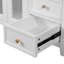 Meuble-lavabo de 35,42 po avec poignées dorées luxueuses, armoire à fermeture en douceur et évier protégé contre les débordements, lavabo en céramique facile à nettoyer, mécanisme de fermeture silencieuse, grand tiroir de rangement