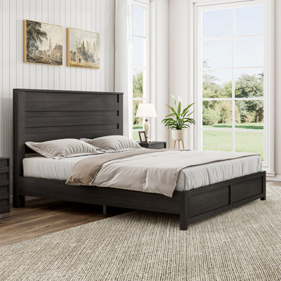 Marro Farmhouse Overlapped Wood Platform Bed