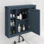 Armoire de rangement murale avec miroir, 6 tablettes ouvertes-2122792717