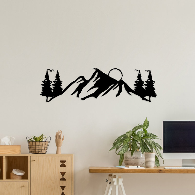 Stylish Black Decorative Metal Wall Accessory, 7.9 x 27.6 inches | 100% Durable Metal, Thickness: 0.06 inches | Lightweight at 1.7 lbs | Perfect for Modern Home Décor, Easy to Hang, Unique Design
