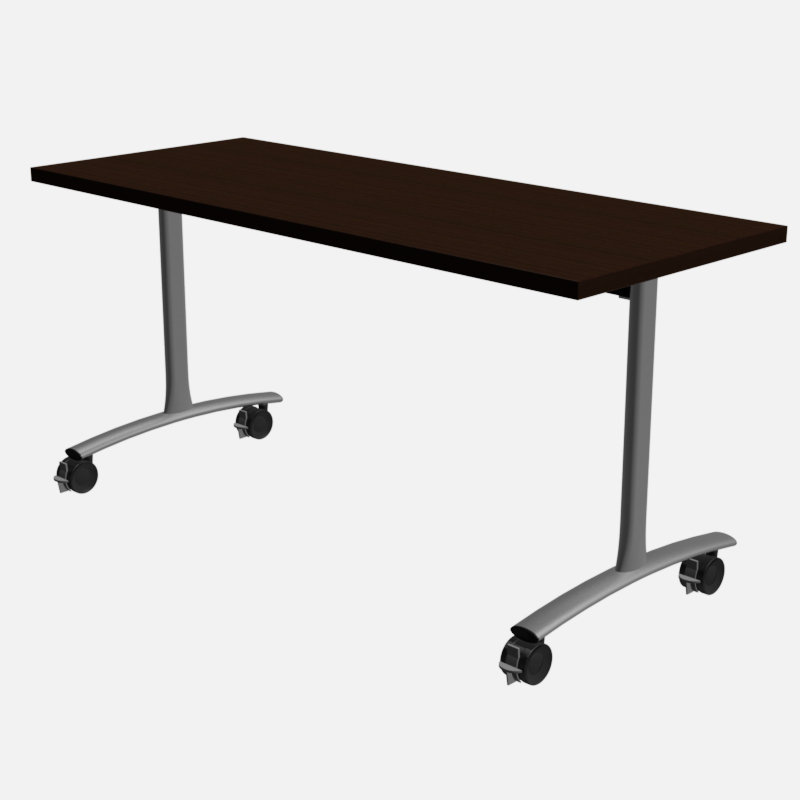 Table de formation Gard Ultra Flip avec roulettes, Grain de bois merisier Washington, H 29 po x l 72 po x P 30 po