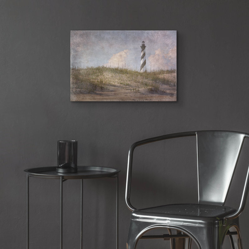 «Cape Hatteras Lighthouse Vintage» par Rick Berk, art en verre acrylique Wal, H 16 po x l 24 po x P 0,2 po