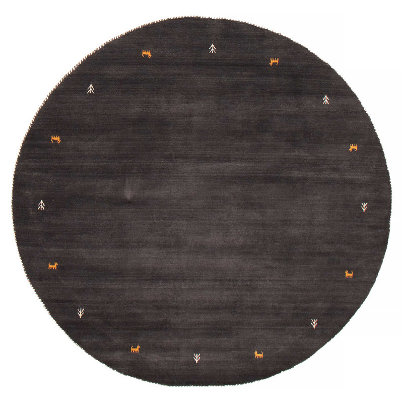 Tapis gris Kashkuli Gabbeh 6 pi 6 po x 6 pi 6 po