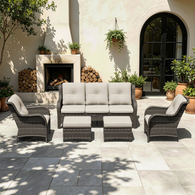 Anahit 5-Piece Outdoor Sofa Seating Group with Cushions