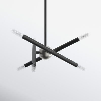 Poco 6 - Light Metal Dimmable Chandelier